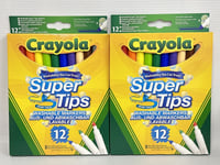 CRAYOLA SuperTips Washable Markers - Assorted Colours (Pack of 24)