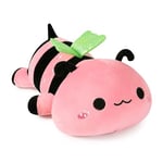 shownicer Doudou en peluche abeille Kawaii, coussin en peluche abeille, cadeau pour enfants et filles de 12 ans et plus, rose, 30 cm