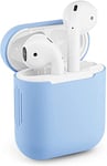 Coque de Protection en Silicone pour Apple Airpods 1 - Ajustement Parfait (Bleu bébé)