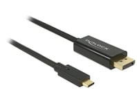 DELOCK – Cable USB Type-C male to Displayport male (DP Alt Mode) 4K 60 Hz 1 m black (85255)