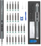 Mini Electric Screwdriver, ORIA Cordless Precision Screwdriver Set, 28 in 1 Rechargeable Portable Repair Tools Kit with 24 Bits, 3 LED Lights, Magnetizer for Phones, Watches, Toys, Computers, etc.