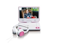 Lenco Dvp-910, Bærbar Dvd-Spiller, Konvertibel, Sort, Rosa, Cd, Dvd, 22,9 Cm (9"), Tft