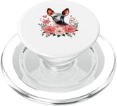 Roses Flowers American Hairless Terrier Valentines PopSockets PopGrip for MagSafe