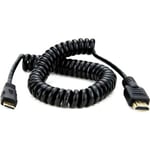 Atomos Full to Mini HDMI Coiled Kabel 50-65cm