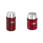 Thermos 101514 Stainless King Food Flask, Red, 710 ml & 184807 Stainless King Food Flask, Cranberry Red, 0.47 L