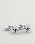 Skultuna Cuff Links Black Tie Collection Knot Silver