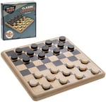 Retro Traditional Board Game Draughts Wooden Checkers Classic Family Kids Toy