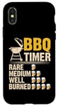 Coque pour iPhone X/XS BBQ Timer Rare Medium Well Burned Grilling