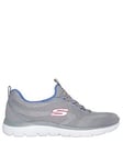 Skechers Opm Knit Bungee Slip-on W/ Memory Foam, Grey, Size 8, Women