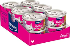 Vitakraft Poésie Mousse - Repas pour chat adulte texture mousse au poulet - Recette sans céréales ni sucre ajouté (12 x 85g)