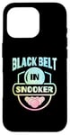 Coque pour iPhone 16 Pro Queue de billard avec ceinture noire