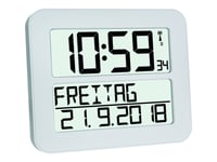 Tfa Time Line Max - Klocka - Rektangulär - Elektronisk - Skrivbord, Väggmonterbar - 25.8 X 21.2 Cm - Vit