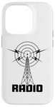 Coque pour iPhone 14 Pro Tour radio rétro - Radio jambon et écouteur ondes courtes