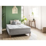 Ensemble Matelas + sommier DREAMNIGHT 2.0 - 140x190 - Epaisseur 28 cm - 100 % ressorts ensachés -7 zones de confort- Ferme -SOMDREAM