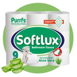 Aloe Vera - Luxury White 3ply Quilted Softlux Toilet Tissue Loo Roll 45 (5 x 9)