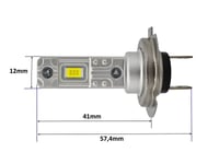 LED-lamppu H7 9V-30V CANBUS 4500lm 1kpl