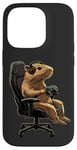 Coque pour iPhone 14 Pro Capybara Gamer Casque de jeu vidéo pour adolescents et joueurs de jeux