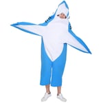 Blue Shark Costume Funny Marine Animal Cosplay Jumpsuits Halloween kostymer för barn och vuxna Size for Adult Size for Adult