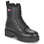 Tommy Jeans Boots TJW URBAN BOOT TUMBLED LTR WL Svart dam