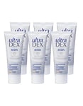 UltraDEX Whitening Toothpaste + Enamel Defense, Clinically Proven 12hr Bad Breath Treatment, For Sensitive Teeth, with Fluoride, Mint 6 X 75 ml