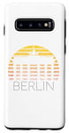 Coque pour Galaxy S10 Berlin Skyline Allemagne Retro Vintage Sunset I Love Berlin