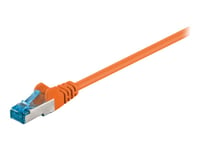 Goobay - Nettverkskabel - Rj-45 (Hann) Til Rj-45 (Hann) - 1.5 M - Sftp, Pimf - Cat 6A - Halogenfri, Formstøpt, Uten Hindringer - Oransje