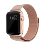 Apple Watch Series 7 45mm Armband Milanese Loop, Roséguld