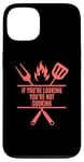 iPhone 13 Funny Cooking BBQ Grilling Mom Dad in Living Coral color Case