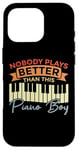 Coque pour iPhone 16 Pro Piano Claviers Pianiste Kid