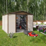 Abri de jardin métal 10,46 m2 Yardmaster + kit d'ancrage