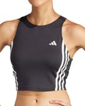 adidas Own The Run 3 Stripes Womens Running Vest Black Sleeveless Tank Top