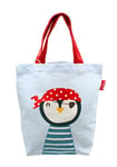 Dekohelden24 Sac à Main pour Enfant avec Anse Motif Pingouin et trésor de Pirate 100% Coton Dimensions (H x l) : env. 21 x 24 x 21 cm