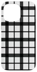 iPhone 14 Pro Max Black White Checkered Plaid Flannel Gingham Pattern Checker Case