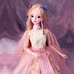 GXJ 60Cm 24 '' BJD Doll avec 26 Balle Les Articulations, Vêtements Tenue des Chaussures Perruque Cheveux Maquillage pour Les Filles Cadeau Et Poupée Collection