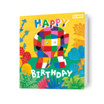 Elmer The Patchwork Elephant Children Birthday Card Includes Envelope 7x6 Inches