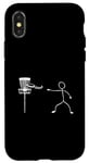 Coque pour iPhone X/XS Disque Golf Player Sports Lover Funny Stickman Jeu de plein air