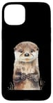 Coque pour iPhone 15 Plus Aquarelle Otter Baby