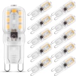 10-pack 3W G9 3000K LED-lampa, motsvarande 25W halogenlampa - Varmvit