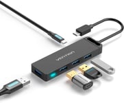 Hub USB C 3.0,Multi Port USB C Hub Dock 4 in 1 Data Extender Compatible avec MacBook Pro Air,iPad Pro,Galaxy Tab,Surface Go 2,Laptop and More - 15cm(Q6)