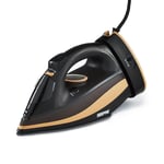 2-In-1 Cordless Steam Iron Ceramic Soleplate Charging Base 2400W Black Rose Gold