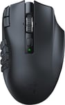 Naga V2 Hyperspeed Souris De Jeu Mmo Sans Fil Ergonomique (Avec 19 Boutons Programmables, Sans Fil Hyperspeed (2,4 Ghz), Bluetooth, Jusqu'À 250 Heures, Capteur Optique Focus Pro [MOU140128]