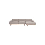 Reson 2 Seater Sofa With Right Chaiselong, Re-wool 218/natural Oiled Oak