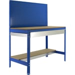 Kit Etabli avec tiroir 1440x900x600mm - BT-2 box 900 Bleu - Simonrack