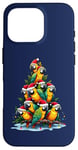 Coque pour iPhone 16 Pro Parrot Christmas Tree Funny Polly Holiday