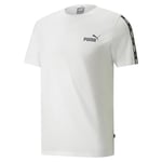 PUMA Homme Ess+ Tape Tee 1731028031, Puma Blanc, XL EU