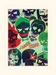 Pyramid International Suicide Squad (Skulls) -Mounted Print Memorabilia 30 x 40cm, Paper, Multi-Colour, 30 x 40 x 1.3 cm