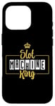 Coque pour iPhone 16 Pro Slot Machine King Mens Papa Grandpa Casino Jeux de hasard