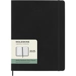 Moleskine 12M Weekly Notebook Softcover 2025 XL Black