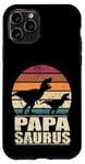 Coque pour iPhone 11 Pro Papasaurus Rex Père Dinosaure Famille Dino Papa Papa Saurus