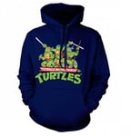 Hybris Turtles Distressed Group Hoodie (S,Navy)